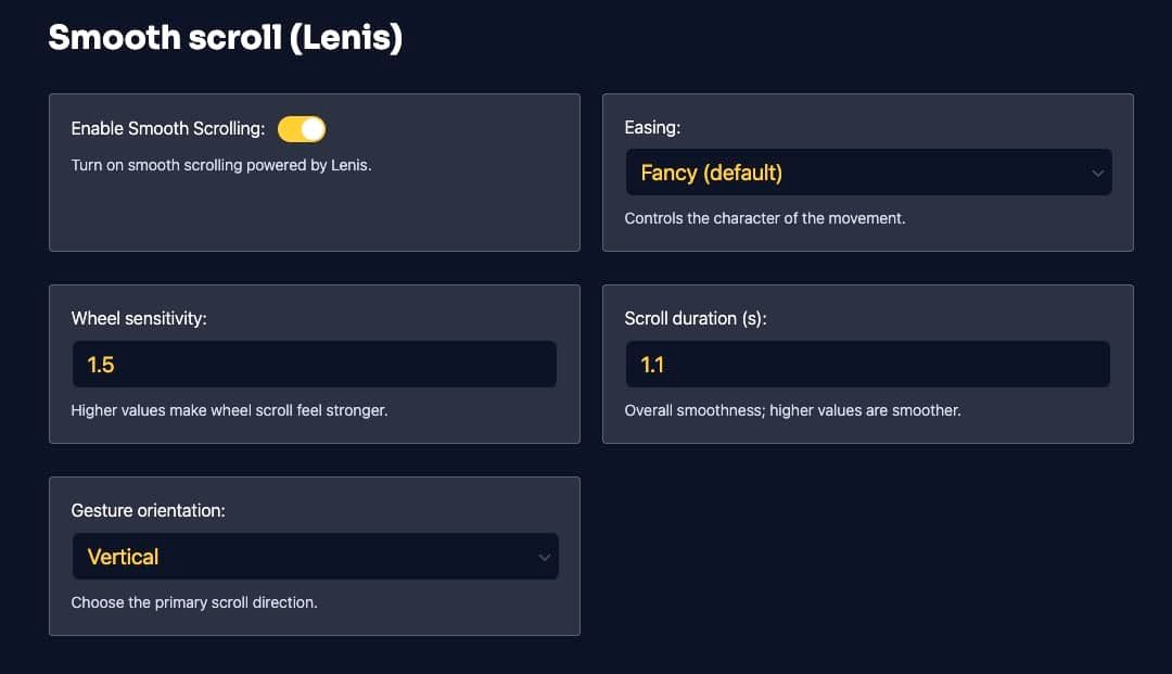 Smooth Scroll Fancy Animations