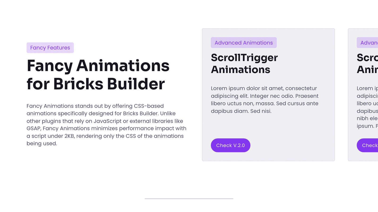 Horizontal scroll template