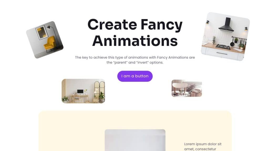 Bricks Builder templates with Fancy Animations